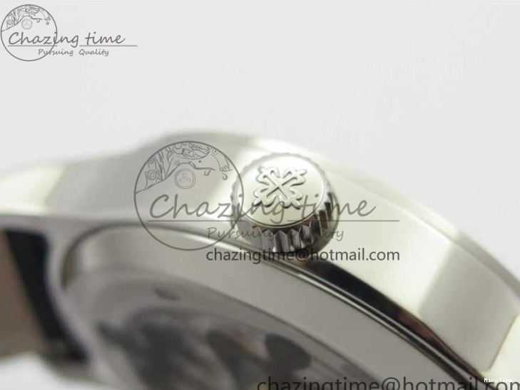 MIROTIME 0404 Practical Calatrava 5524 Pilot Travel Time SS GRF Blue Dial on Black Leather Strap A324 V 7107